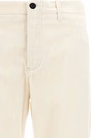 White Cotton Casual Pants 3