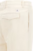White Cotton Casual Pants 4