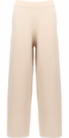 Beige Viscose Casual Pants 1