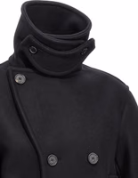 Black Virgin Wool Coat 4