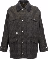 Brown Polyester Full-Length Jacket 1