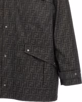 Brown Polyester Full-Length Jacket 4