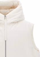 White Polyester Sleeveless Jacket 3