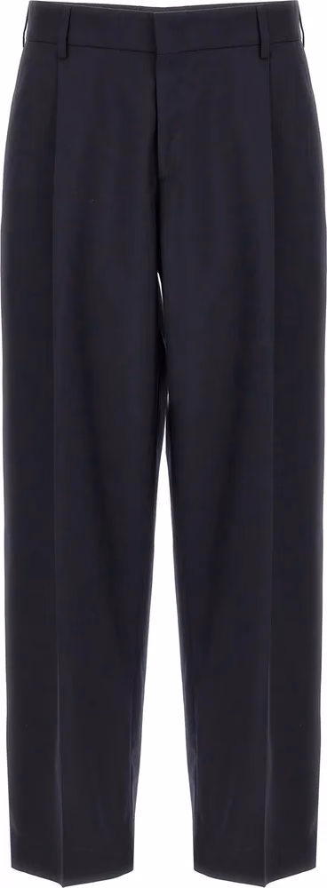Blue Polyester Dress Pants