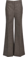Gray Wool Flared Pants 1