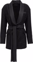 Black Viscose Blazer 1