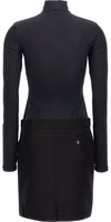 Black Polyester Short Dress 2