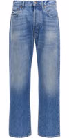 Blue Cotton Straight-Leg Jeans 1