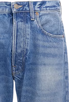 Blue Cotton Straight-Leg Jeans 3