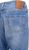 Blue Cotton Straight-Leg Jeans 4