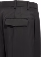 Black Wool Casual Pants 4
