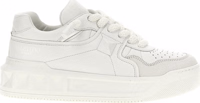White Calfskin Chunky Sneakers