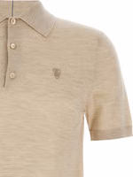 Beige Wool Polo Shirt 3