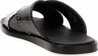 Black Calf Leather Bos Taurus Slides 3