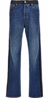 Blue Cotton Straight-Leg Jeans 1