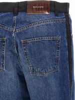 Blue Cotton Straight-Leg Jeans 4