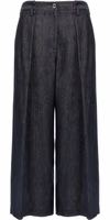 Blue Cotton Casual Pants 1