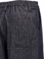 Blue Cotton Casual Pants 4