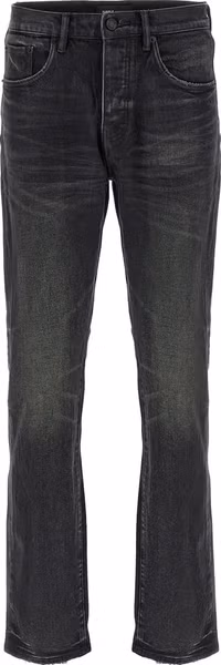 Black Cotton Straight-Leg Jeans