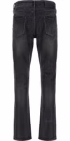 Black Cotton Straight-Leg Jeans 2