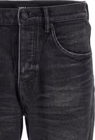 Black Cotton Straight-Leg Jeans 3