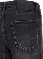 Black Cotton Straight-Leg Jeans 4