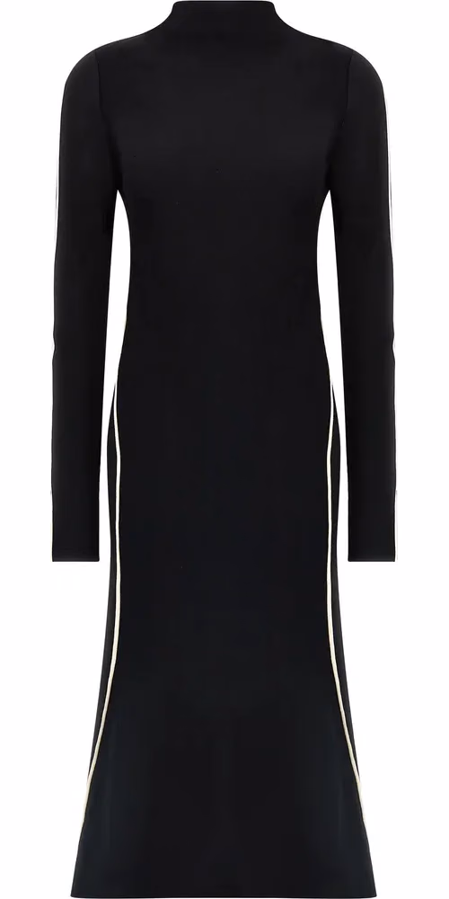 Bicolor Viscose Midi Dress