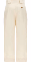 White Cotton Casual Pants 2