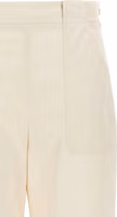 White Cotton Casual Pants 3