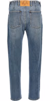 Blue Cotton Straight-Leg Jeans 2