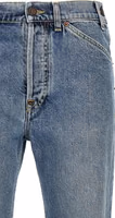 Blue Cotton Straight-Leg Jeans 3