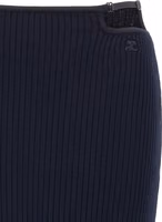 Blue Viscose Midi Skirt 3