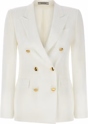 White Viscose Blazer