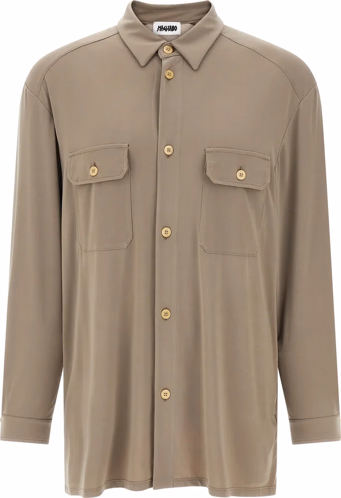 Gray Polyester Blouse