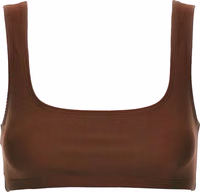 Brown Polyamide Tank Tops 1