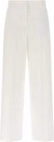 White Linen Casual Pants 1