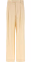 Beige Viscose Casual Pants 1