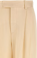 Beige Viscose Casual Pants 3