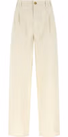 Beige Cotton Casual Pants 1