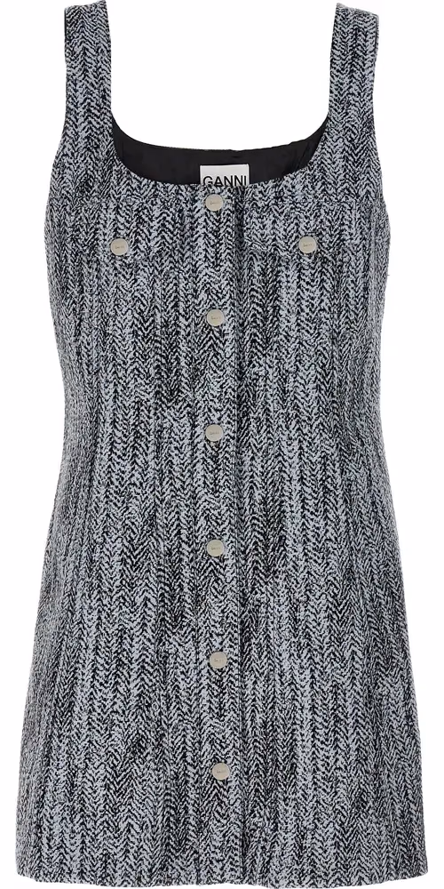 Multicolor Cotton Short Dress