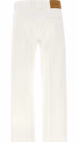 White Cotton Straight-Leg Jeans 2