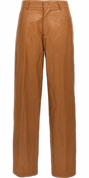 Brown Viscose Casual Pants
