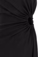 Black Virgin Wool Long Dress 4