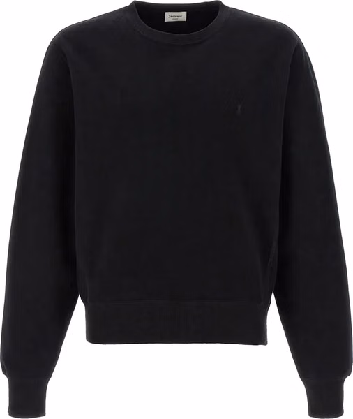 Black Cotton Sweatshirt