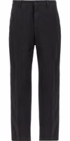 Black Cotton Casual Pants 1