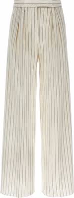White Cotton Casual Pants