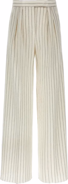 White Cotton Casual Pants