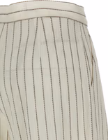 White Cotton Casual Pants 4