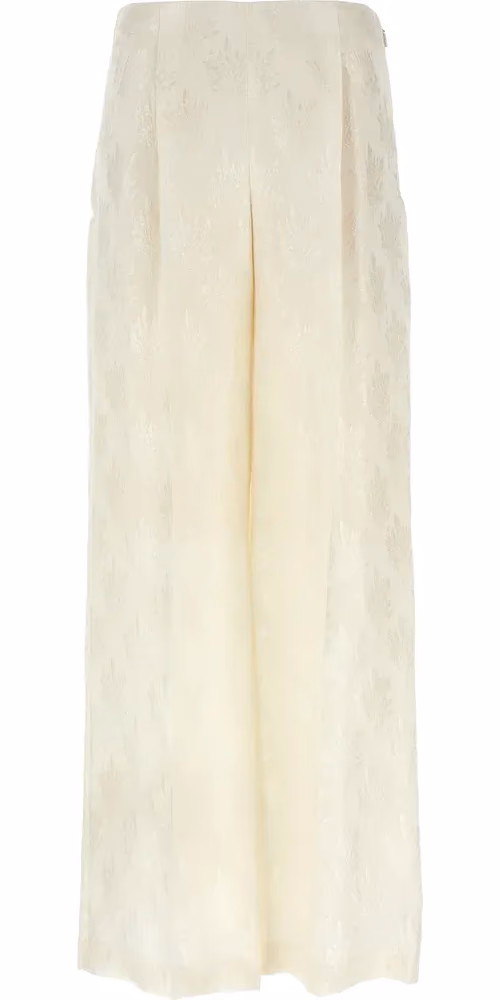 White Silk Casual Pants