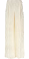White Silk Casual Pants 1